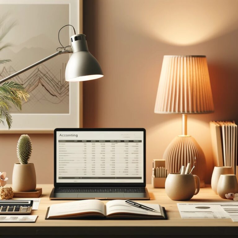 DALL·E 2024 05 23 11.32.45 A close up view of a modern and inviting accounting desk