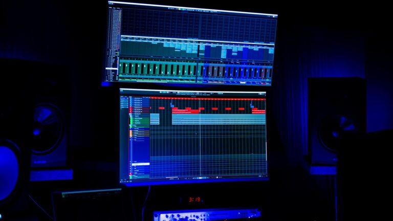 Bildschirm mit VST-Plugins in einer Musiksoftware