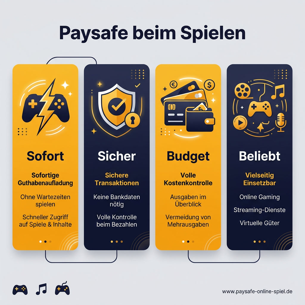 Infografik: Paysafe beim Online-Spiel – sofort, sicher, budgetiert